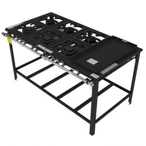 Fogão Industrial Gastromaq 6 Bocas Mistas Com Chapa Encosto Fg306emch