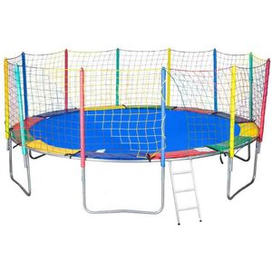 Cama Elástica 4,27m 6 Pés Chicoplay Lona Azul Nacional Com Emenda