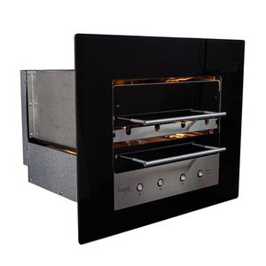 Assador Elétrico De Embutir 4 Espetos Rotativos Hope Glass Smart 04 220V
