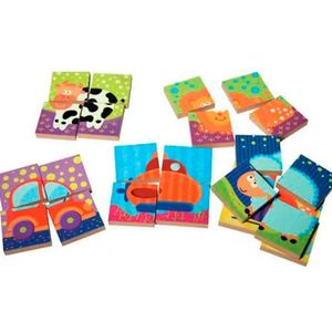Brinquedos Educativos Quebra Cabeça Blocos 24 Peças