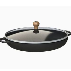 Frigideira Gourmet 2L Alça Ferro Tampa Vidro Libaneza 26cm