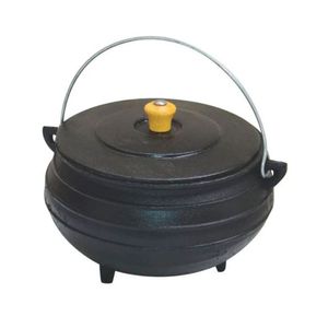 Panela Tripé de Ferro Fundido com Tampa Capacidade 3L