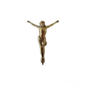 Estátua Cristo (jesus) Alumínio Fundido Pintura Ouro Velho