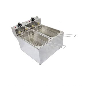 Fritadeira Elétrica 2 Cubas Plus Aço Inox 06L 110V 4000W