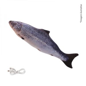 Peixe Elétrico Salmão para Gato com Catnip 25cm