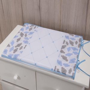 Trocador para Cômoda de Bebe 02 Peças 70x50cm Nuvem Azul
