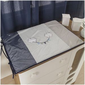 Trocador para Cômoda de Bebe 02 Peças 70x50cm Balão Azul