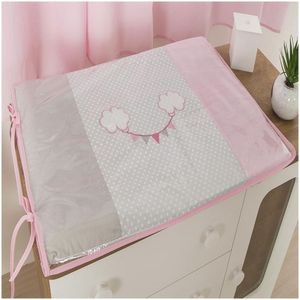 Trocador para Cômoda de Bebe 02 Peças 70x50cm Balão Rosa