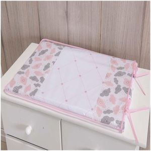 Trocador para Cômoda de Bebe 02 Peças 70x50cm Nuvem Rosa