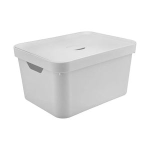Caixa Organizadora Cube Branco 32 L Com Tampa 46 X 36 X 24,5 Cm