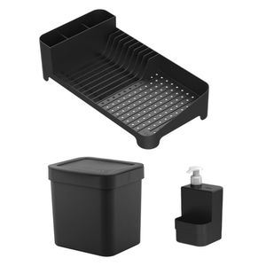 Conjunto Organização Sobre A Pia Trium 3 Peças Preto