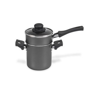 Mini Cuscuzeira Grafite 10 Cm 0,8 L Com Cabo Em Alumínio Com Revestimento Antiaderente Multiflon