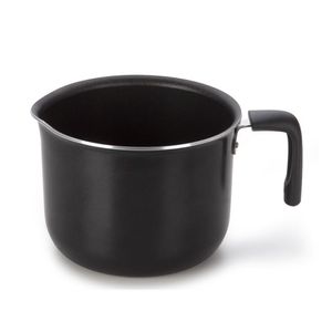 Leiteira Induct+ Preta 16 Cm 2,4 L Em Alumínio Com Revestimento Interno Antiaderente Multiflon