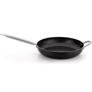Frigideira Profissional Preta 36 Cm 6,5 L Em Alumínio Com Revestimento Interno Antiaderente Multiflon