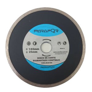 Disco de Corte Diamantado Contínuo180x20x7mm 5 Unidades
