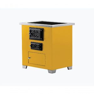 Fogão à Lenha Nero Hmd Vidro Cerâmico Cor Amarelo