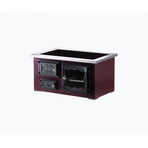 Fogão à Lenha Roma Hmd Vidro Cerâmico Cor Preto