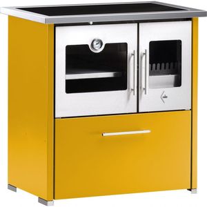 Fogão à Lenha Trento Hmd Vidro Cerâmico Cor Amarelo