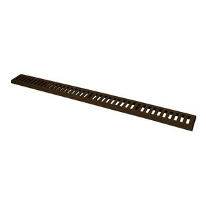 Ralo Grelha Linear Com Caixilho Em Alumínio Marrom 20X100Cm