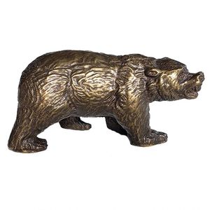 Urso De Wall Street Bronze Tamanho 13 Cm