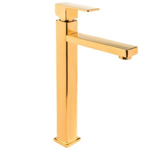 Torneira Bica Alta Banheiro/lavabo/pia Luxo Dourado
