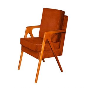 Poltrona Decorativa Mona Luxo Dora Bela Cor 0126 Ferrugem