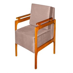 Poltrona Decorativa Yasmin Luxo Dora Bela Cor 0121 New