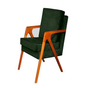Poltrona Decorativa Mona Luxo Dora Bela Cor 0130 Verde Musgo