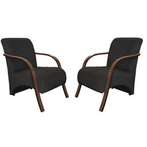 Kit 2 Poltronas Decorativa Stilo Braços Dora Bela 0131