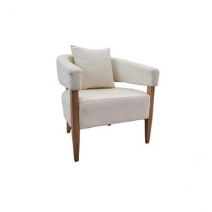 Poltrona Decorativa Valentina Luxo Dora Bela Cor Linho 1002