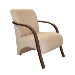 Poltrona Decorativa Stilo Braços Em Madeira Dora Bela 0119