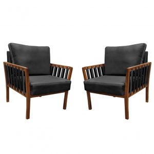 Kit 2 Poltronas Decorativa Luxo Califórnia Dora Bela 0131