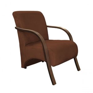 Poltrona Decorativa Stilo Braços Em Madeira Dora Bela 0120