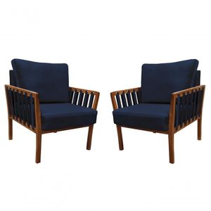 Kit 2 Poltronas Decorativa Luxo Califórnia Dora Bela 129