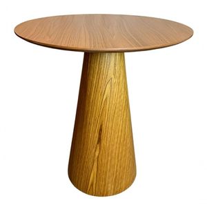 Mesa De Jantar Cone 60cm Base Madeira Freijó Tampo Freijó Marrom