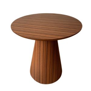 Mesa Cone Lateral Laminada Ferro Linear Tampo 41Cm Marrom