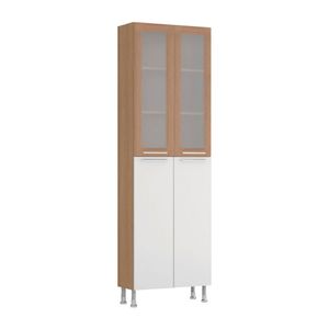 Paneleiro Ditália Aspen 4 Portas Carvalho/Branco Cd-335