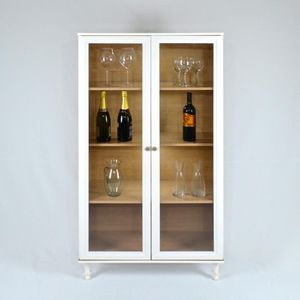 Cristaleira Estante Para Livros Ditália C/ Luz E-957 Branco