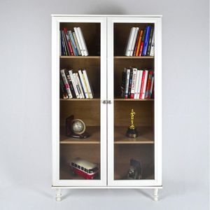 Armário Multiuso 2 Portas De Vidro Ditália E-957 Branco