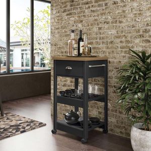 Balcão Fruteira Galão água Ditália Ba-130 Cor:preto Preto