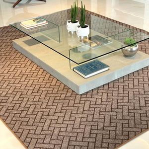 Tapete Carpete Elegante Trama 2,00 X 2,50 Titulos Cor Marrom