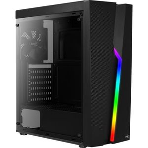 Gabinete Gamer Aerocool Mid Tower Rgb Bolt, Lateral Em Acrílico