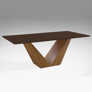 Mesa de Jantar Versus 220cm X 110cm Laca Tabaco