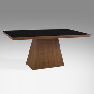 Mesa de Jantar Pirâmide 200cm X 100cm Laca Preta