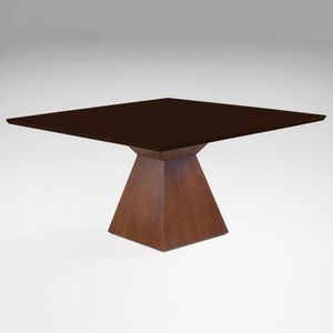 Mesa de Jantar Trapézio 120cm X 120cm Laca Tabaco