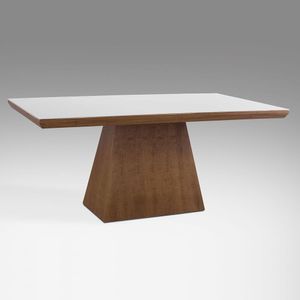 Mesa de Jantar Pirâmide 140cm X 90cm Laca Branca