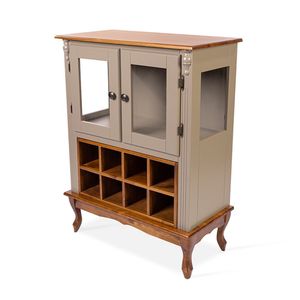 Adega Baixa Colméia Antique Com 2 Portas De Vidro - 2077 Cor Laca - Nude