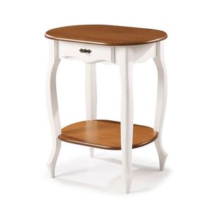 Aparador Oval 1 Gaveta Pés Luiz Xv - M51034 Garapa - Verniz