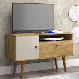 Rack Bancada Tv 32 Pol Yan Nature Off White