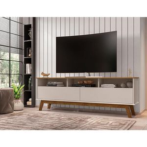 Rack Bancada Tv 65" Elegant 2 Portas Cinamomo Off White